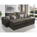 Ver imagem 1 de Sofá Retrátil e Reclinável 2.32M com Molas Ensacadas Cama Inbox Supreme Tecido Suede Café