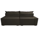 Ver imagem 6 de Sofá Retrátil e Reclinável 2.32M com Molas Ensacadas Cama Inbox Supreme Tecido Suede Café