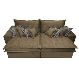 Sofá Retrátil e Reclinável 2.32M com Molas Ensacadas Cama Inbox Supreme Tecido Suede Castor - 5