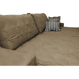 Sofá Retrátil e Reclinável 2.32M com Molas Ensacadas Cama Inbox Supreme Tecido Suede Castor - 4