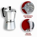 Ver imagem 2 de Cafeteira Italiana Alumínio faz 6 Xícaras Café Expresso - Cinza