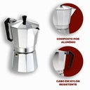 Ver imagem 1 de Cafeteira Italiana Alumínio faz 6 Xícaras Café Expresso - Cinza