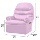 Ver imagem 2 de Poltrona Reclinável do Papai Corino para Descanso de Idosos:rosa