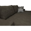 Ver imagem 4 de Sofá Retrátil e Reclinável 2.72M com Molas Ensacadas Cama Inbox Supreme Tecido Suede Café