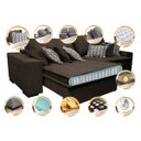 Ver imagem 3 de Sofá Retrátil e Reclinável 2.72M com Molas Ensacadas Cama Inbox Supreme Tecido Suede Café