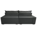Ver imagem 6 de Sofá Retrátil e Reclinável 2.52M com Molas Ensacadas Cama Inbox Supreme Tecido Suede Cinza
