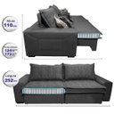 Ver imagem 2 de Sofá Retrátil e Reclinável 2.52M com Molas Ensacadas Cama Inbox Supreme Tecido Suede Cinza