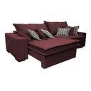 Ver imagem 7 de Sofá Retrátil e Reclinável 2.72M com Molas Ensacadas Cama Inbox Supreme Tecido Suede Vinho