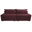 Ver imagem 6 de Sofá Retrátil e Reclinável 2.72M com Molas Ensacadas Cama Inbox Supreme Tecido Suede Vinho