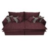 Sofá Retrátil e Reclinável 2.72M com Molas Ensacadas Cama Inbox Supreme Tecido Suede Vinho - 5