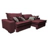 Sofá Retrátil e Reclinável 2.72M com Molas Ensacadas Cama Inbox Supreme Tecido Suede Vinho - 8