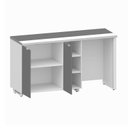 Ver imagem 4 de Armário Frigobar de Embutir Direito com Armário 2 Portas Pés em Metal 180cm Corporate Branco