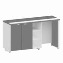 Ver imagem 2 de Armário Frigobar de Embutir Direito com Armário 2 Portas Pés em Metal 180cm Corporate Branco