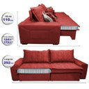 Ver imagem 2 de Sofá Retrátil e Reclinável 2.92M com Molas Ensacadas Cama Inbox Supreme Tecido Suede Vermelho