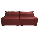 Ver imagem 6 de Sofá Retrátil e Reclinável 2.92M com Molas Ensacadas Cama Inbox Supreme Tecido Suede Vermelho