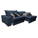 Ver mais imagens de Sofá Retrátil e Reclinável 3.12M com Molas Ensacadas Cama Inbox Supreme Tecido Suede Azul