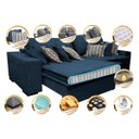 Ver imagem 3 de Sofá Retrátil e Reclinável 3.12M com Molas Ensacadas Cama Inbox Supreme Tecido Suede Azul