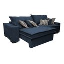 Ver imagem 7 de Sofá Retrátil e Reclinável 3.12M com Molas Ensacadas Cama Inbox Supreme Tecido Suede Azul