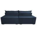Ver imagem 6 de Sofá Retrátil e Reclinável 3.12M com Molas Ensacadas Cama Inbox Supreme Tecido Suede Azul