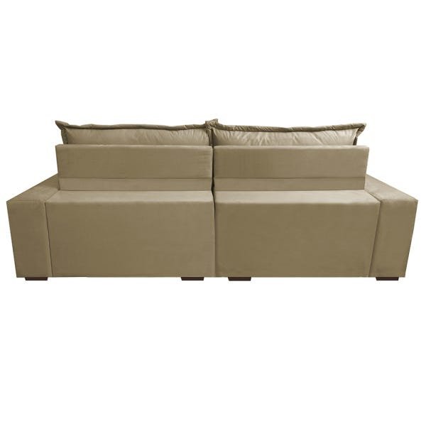 Sofá Retrátil e Reclinável 3.12M com Molas Ensacadas Cama Inbox Supreme Tecido Suede Bege - 6