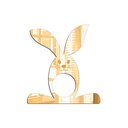 Ver imagem 1 de Porta Guardanapo Coelho com Carinha Espelhado Kit 4 Peças 9cmx9,8cm - Cria Arte Laser Dourado