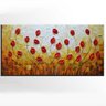 Quadro Pintura Tela floral cozinha abstrata Decorativo 5447: 80cm (A) x 160	cm (L) - 2