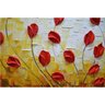 Quadro Pintura Tela floral cozinha abstrata Decorativo 5447: 80cm (A) x 160	cm (L) - 3