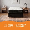 Ver imagem 6 de Cama Box Baú Solteiro Preto + Colchão Molas Ensacadas Zidi Bahamas 88x188x66cm