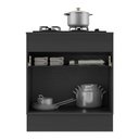 Ver imagem 3 de Balcão Cozinha Para Cooktop 70 Cm 1 Porta 1 Gaveta Preto