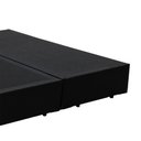 Ver imagem 3 de Cama Box Queen Bipartida Homequeen Sintético Preto com Pés Fixos