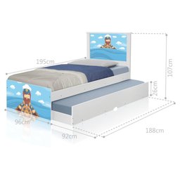 Bicama Juvenil Adesivada Marinheiro com Colchões - 4