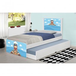 Bicama Juvenil Adesivada Marinheiro com Colchões - 1