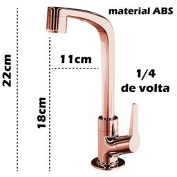 Torneira Crom. Lavatorio/mesa Rose Gold 1195 F71 Lorenzetti - 2
