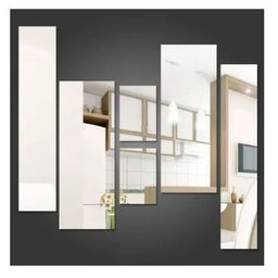 Espelho Decorativo Retângulos Quarto Sala Escritório Copa - 5