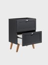 Ver imagem 6 de Gabinete para Banheiro com Espelheira 60cm Retro Mdf Grafite Milano - On Móveis