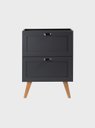 Ver imagem 2 de Gabinete para Banheiro com Espelheira 60cm Retro Mdf Grafite Milano - On Móveis