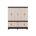 Ver imagem 1 de Guarda Roupa Casal 10 Portas e 3 Gavetas New Murano Ébano/Off White - Demóbile