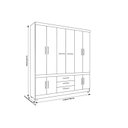 Ver imagem 3 de Guarda Roupa Casal 10 Portas e 3 Gavetas New Murano Ébano/Off White - Demóbile