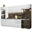 Ver imagem 3 de Armário de Cozinha Completa 100% MDF 330cm Frentes Branco Brilho Acordes Madesa 06