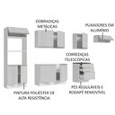 Ver imagem 5 de Armário de Cozinha Completa 100% MDF 330cm Frentes Branco Brilho Acordes Madesa 06