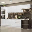 Ver imagem 1 de Armário de Cozinha Completa 100% MDF 330cm Frentes Branco Brilho Acordes Madesa 06