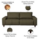 Ver imagem 3 de Sofá Decorativo Sala de Estar Asgand 2 Lugares 160cm Couro Fendi - Mozzelar