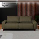 Ver imagem 2 de Sofá Decorativo Sala de Estar Asgand 2 Lugares 160cm Couro Fendi - Mozzelar