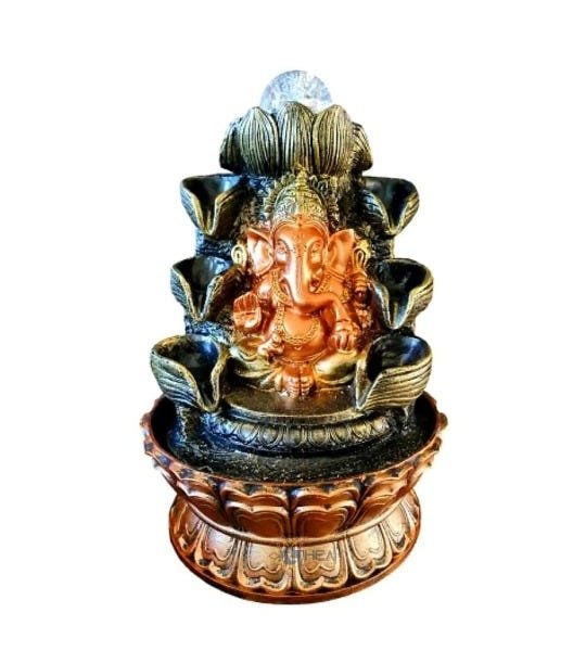 Fonte de Água Decorativa Ganesha Elefante Indiano Relaxante - 2