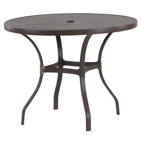 Mesa com Tampo Ripado de 120 Cm em Alumínio Trama Original