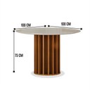Ver imagem 2 de Mesa de Jantar Redonda Ripada -vidro - Floral - Arbo Design