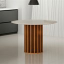Ver imagem 1 de Mesa de Jantar Redonda Ripada -vidro - Floral - Arbo Design