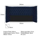 Ver imagem 5 de Cabeceira King Everest P02 195cm para Cama Box Suede - Doce Sonho Móveis Azul Marinho