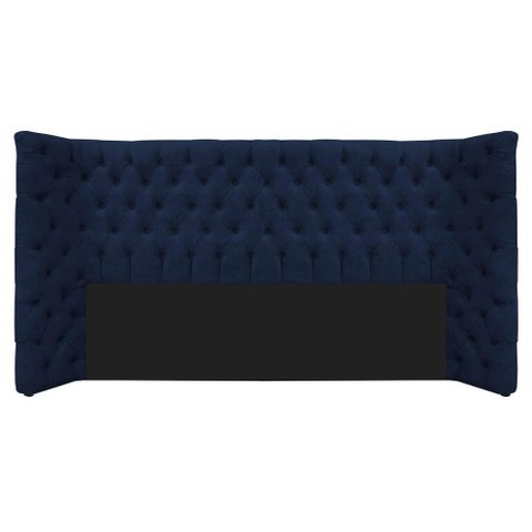 Cabeceira King Everest P02 195cm para Cama Box Suede - Doce Sonho Móveis Azul Marinho