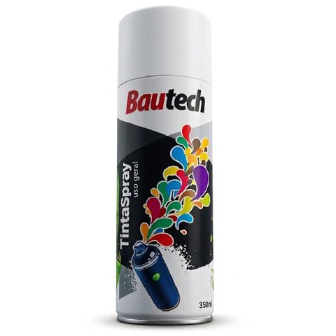 Tinta Spray 350 Ml Alto Brilho Branco - 30494 - Bautech